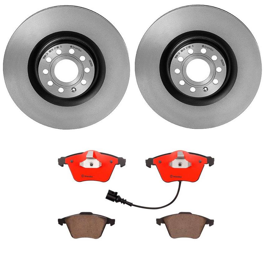 Brembo Brake Pads and Rotors Kit Front (345mm) (Ceramic) Brembo
